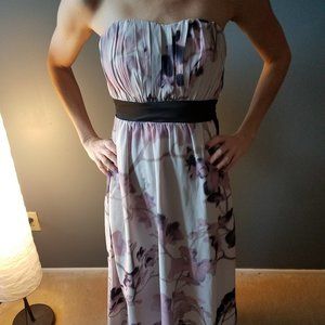 H&M strapless floral dress, size 2